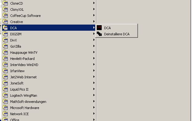 Startmenü